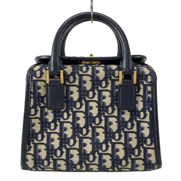 DIOR/ChristianDior Small Boston Bag M8671UZAX_M928 Blue Jacquard - Handbag - Picture 3 of 14